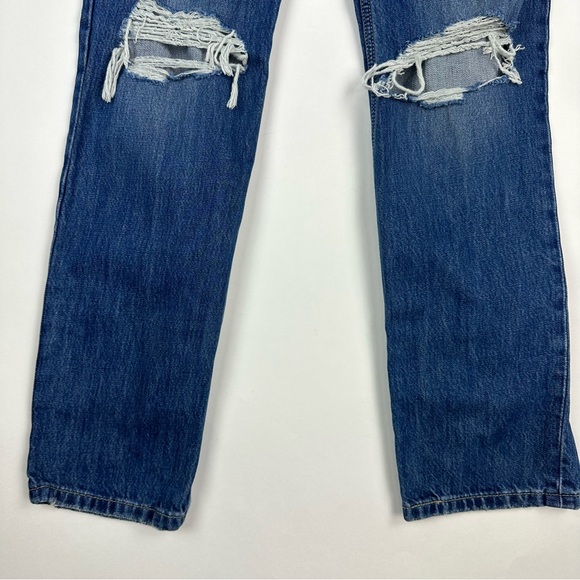 Classic Blue Distressed Women's Jeans - Picture 5 of 12